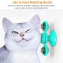 BiaoGan 2 Pack Windmill Cat Toy, Turntable Teasing Pet Toy with Suction Cup Include 1 Green & 1 Yellow, Scratching Tickle Cats Hair Brush Funny Kitten Toys.