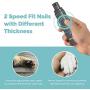 Snepon Dog Nail Grinder Clipper with 2 Speed & 3 Ports, Professional Rechargeable Electric Pet Nail Trimmer with Led Light, Low Noise Pet Grooming Tools