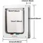 Depets Large Cat Door (Outer Size 9.9'' x 9.2''), 4 Way Locking Cat Flap Door for Interior Exterior Doors, Weatherproof Pet Doors for Cats & Doggie with Circumference < 23'', Suitable for Window & Wall