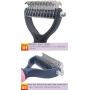 Sunglow Pet Grooming Tool ，Double Sided Shedding and Dematting Undercoat Rake Comb for Dogs and Cats ，and Comb for Flea