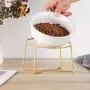 LIONWEI LIONWELI Glass Tilted Elevated Cat Dog Bowl Raised Cat Food Water Bowl Dish Pet Comfort Feeding Bowls with Gold Iron Stand LIONWEI LIONWELI Glass Tilted Elevated Cat Dog Bowl Raised Cat Food Water Bowl Dish Pet Comfort Feeding Bowls with Gold Iron Stand