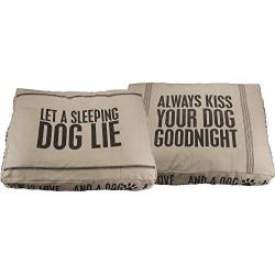 Primitives by Kathy 28083 Double-Sided Bed, Large, Kiss Your Dog Goodnight