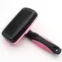 US-DXB Easy Cleaning Slicker Brush Pet Clean Grooming Tool Loose Hair for Dog and Cat(Pink)
