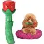 ucho Dog Chew Toys - Puppy Toy Durable Rose Chew Toys for Small & Medium Dog,Enchanted Rose Toy Gift for Mothers Day,Christmas Day and Dogs’ Birthday Day, Valentines Day, Cleaning Teeth Toys ucho Dog Chew Toys - Puppy Toy Durable Rose Chew Toys for Small & Medium Dog,Enchanted Rose Toy Gift for Mothers Day,Christmas Day and Dogs’ Birthday Day, Valentines Day, Cleaning Teeth Toys