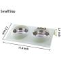ikjuh Double Pet Bowls Stainless Steel for Dogs Cats Food and Water Spine Protection Easy Clean Safety Material Whisker Friendly No Spill Non-Slip