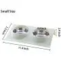 ikjuh Double Pet Bowls Stainless Steel for Dogs Cats Food and Water Spine Protection Easy Clean Safety Material Whisker Friendly No Spill Non-Slip ikjuh Double Pet Bowls Stainless Steel for Dogs Cats Food and Water Spine Protection Easy Clean Safety Material Whisker Friendly No Spill Non-Slip