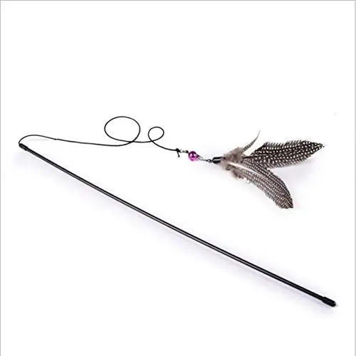 Funny Kitten Play Long Teaser Cat Wand Interactive Fun Toy with Pet Feather Funny Kitten Play Long Teaser Cat Wand Interactive Fun Toy with Pet Feather