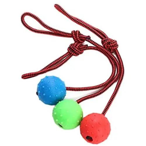 ZoyPet Dog Rubber Solid Ball on a Rope Tug of War Balls Reward Pack of 2, 3 Traning Fetching Tugging Ball Toys for Small and Large Dogs Teeth Cleaning Boredom Chew Toys DT4 ZoyPet Dog Rubber Solid Ball on a Rope Tug of War Balls Reward Pack of 2, 3 Traning Fetching Tugging Ball Toys for Small and Large Dogs Teeth Cleaning Boredom Chew Toys DT4