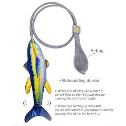 Dudi Manual Fish Cat Toy, Funny Interactive Pets Pillow Chew Bite Kick Supplies for Cat Kitten Kitty