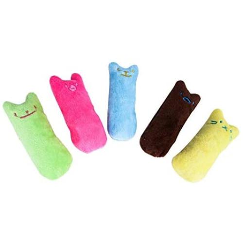 Grehod 5pcs Cat Toys, Cat Pillow Pet Toys, Kitten Interactive Toys, Catnip Chew Toys, Plush Doll Chew Toys, Catnip Doll Toys, Play Bite Decompression