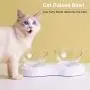 Laifug Elevated Double Cat Dog Food Water Bowls,Tilted Pet Raised Bowls with Stand for Cats and Small Dogs,Food Grade Material Nonslip Cat Dishes Laifug Elevated Double Cat Dog Food Water Bowls,Tilted Pet Raised Bowls with Stand for Cats and Small Dogs,Food Grade Material Nonslip Cat Dishes