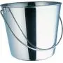 Indipets Heavy Duty Stainless Steel Pail - Durable Dog Food and Water Storage