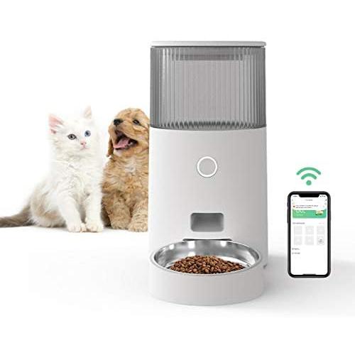 ZAMATE Automatic Pet Feeder, 2.5L Wi-Fi Enabled Smart Pet Feeder for Cats and Dogs with App Control, Auto Cat and Dog Food Dispenser with Portion Control and Programmable Timer