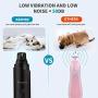 Keepwe Dog Nail Grinder with LED Light, Electric Dog Nail Grooming, Powerful 2-Speed Pet Nail Trimmer Grinder for Dog Nail Trimmer Clipper Rechargeable Painless Paws for Small/Medium/Large Dogs Cats