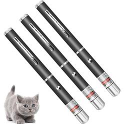 Interactive Cat Laser Toy Pen for Indoor Cats Dogs, 3 PCS Funny Dog Chaser Point Toys Indoor Playing Training Exercise, Green Red Violet Pet Puppy Kitten Tease Stick Handheld Clicker Wand for Teaching