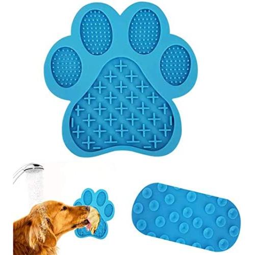 Cestbella Lick Mat for Dogs, Dog Lick Mat for Anxiety, Dog Bath Holes Device, Fun Alternative to Slow Feeder Dog Bowls for Pet Bathing, Small Holes for Hay