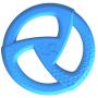 WO Design WO Disc USA Made Dog Frisbee Tug Toy, Blue