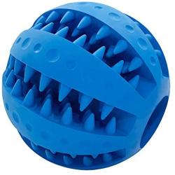 MTOM Best Bite-Resistant Dog Molar Ball, Dog Treat Toy Ball, Used for IQ Training of Big and Small Dogs, Dog Tooth Cleaning, Playing, Chewing, Interaction (Blue)