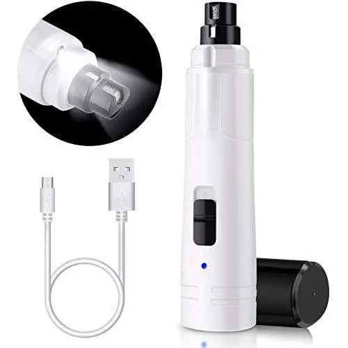 Casfuy Dog Nail Grinder with LED Light - Upgraded 2-Speed Electric Pet Nail Trimmer Powerful Painless Paws Grooming & Smoothing for Small Medium Large Dogs & Cats Casfuy Dog Nail Grinder with LED Light - Upgraded 2-Speed Electric Pet Nail Trimmer Powerful Painless Paws Grooming & Smoothing for Small Medium Large Dogs & Cats