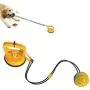 Wosweet Dog Chew Suction Cup Toys Interactive Dog Tug of War Toy Pet Aggressive Chewers, Multifunction Squeaky Toys Ball with Teeth Cleaning and Food Dispensing Features