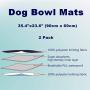 KOOLTAIL Waterproof Dog Food Mat Non-Slip 2 Pack - Absorbent Dog Bowl Mat Large Dogs Feeding Mat Washable Puppy Pee Pads for Dogs Doggy Cats Reusable