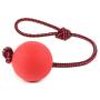 JKQ Dog Rope Ball Ball On A Rope Dog Toy Natural Elastic Solid Rubber Dogs Balls Chew Toys for Small Dogs