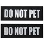 TOPLLE Reflective Dog Patches for Vest, Dog Harness Reflective Patches with Hook Backing, Dog Vest Removable Patches, DO NOT PET/Therapy Dog/Emotional Support