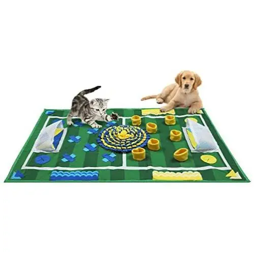 Zacro Dog Snuffle Mat - 25.6x39.4in Feeding Mat for Dogs, Dog Training Pad to Encourages Natural Foraging Skills and Release Stress Zacro Dog Snuffle Mat - 25.6x39.4in Feeding Mat for Dogs, Dog Training Pad to Encourages Natural Foraging Skills and Release Stress