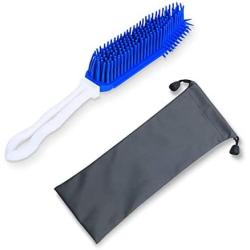 XUDIR Multipurpose Rubber Pet Hair Removal Brush, Dog & Cat Hair Remover Brush for Furniture, Car Interior and Carpet，with Free Storage Bag（Blue）