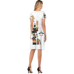 Group of Dog Hair Fallen After groomind and Comb,Fashion Women Slim Party Dress Put on Black Board S