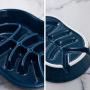 SIDUCAL Ceramic Slow Feeder Cat Dog Bowls, Fun Interactive Fishbone Design Bowl, Anti-Gulping Healthy Eating Diet cat Bowls, Slow Pet Bowl