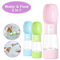 XINXIAO 2 in 1 Portable Pet Dog Water and Food Bottle for Walking Food Water Feeder for Dogs Drinking Bowl Puppy Cat Water Dispenser Pet