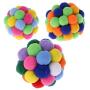 Aopiu New Pet Cat Toy, Colorful Handmade Bells Ball, Built-in Catnip Interactive Toy