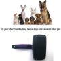 Lenlang Dog Grooming Brush, Self Cleaning Slicker Brush for Dogs Cats, Pet Hair Remover Brush & Puppy Shedding Grooming Tool