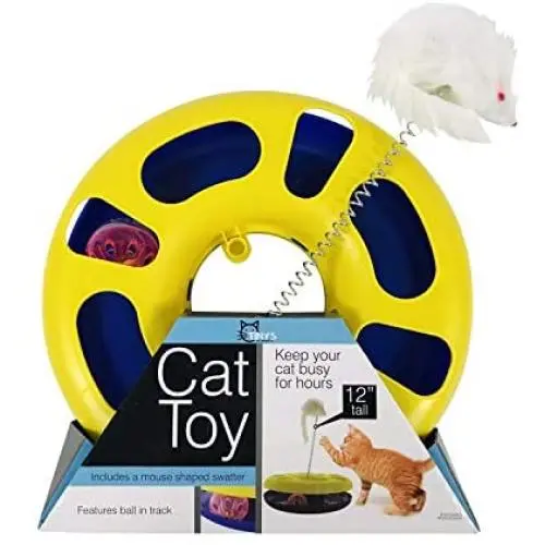 Kole Bulk buys OD386-1 Ball Track Cat Toy with Mouse Swatter Kole Bulk buys OD386-1 Ball Track Cat Toy with Mouse Swatter
