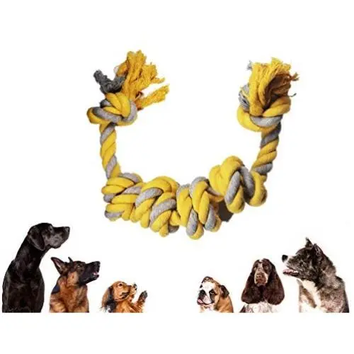 Home Simple Things Rope Knot Dog Toy - Strong Dog Rope Toy for Aggressive Chewers, Best Dog Rope Toy, Tug a War Rope, Cuerda para Perros, Hard Rope Dog Toy with 6 Knots, Flossy Chew Home Simple Things Rope Knot Dog Toy - Strong Dog Rope Toy for Aggressive Chewers, Best Dog Rope Toy, Tug a War Rope, Cuerda para Perros, Hard Rope Dog Toy with 6 Knots, Flossy Chew