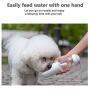 Pet Water Bottles for Dogs, Travel Water Dispenser with Bowl Easy for Pup Drinking, Lightweight Pets Water Feeder for Walking(Blue)