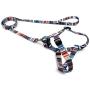 QQPETS Dog Harness Leash Set,Adjustable Vest Durable Heavy Duty Puppy Small Medium Large Dogs Perfect for Walking Running Training Splicing
