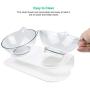 Elevated Cat Bowls with Raised Stand, 15° Tilted Cat Food & Water Bowl Set, Pet Feeding Bowls for Cats and Small Dogs