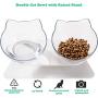 Love Dream Elevated Cat Bowls with Raised Stand, Pet Food Water Feeder Bowl, 15° Tilted Pet Bowl Stress-Free Suit for Cats Small Dogs
