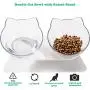 Love Dream Elevated Cat Bowls with Raised Stand, Pet Food Water Feeder Bowl, 15° Tilted Pet Bowl Stress-Free Suit for Cats Small Dogs