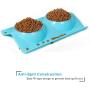 UPSKY Double Dog Cat Bowls and Replacement Stainless Steel Dog Cat Bowl, Pet Feeding Station for Small Dogs and Cats,12oz