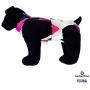 Barkertime Premium Waterproof Dog Diaper Overall - Made in USA - Pink and Blue Chevron Minky Escape-Proof Dog Diaper Overall