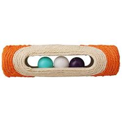Tylu Cat Kitten Toys Rolling Sisal Scratch Board Roller with 3 Ball Exercise Training Tool for All Kinds of Cats