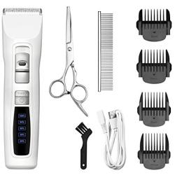 Bousnic Dog Clippers 2-Speed Cordless Pet Hair Grooming Clippers Kit - Professional Rechargeable for Small Medium Large Dogs Cats and Other Pets