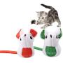 ocijf179 Cat Toy Pet Cat Kitten Plush Mouse Catnip Catmint Teaser Interactive Play Chew Bite Toy - Green