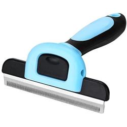 DELE Professional Deshedding Brush, Grooming Brush for Dog and Cat Hair with 4 inches Edge. Pet Reduces Shedding Tool Comb, Large Size