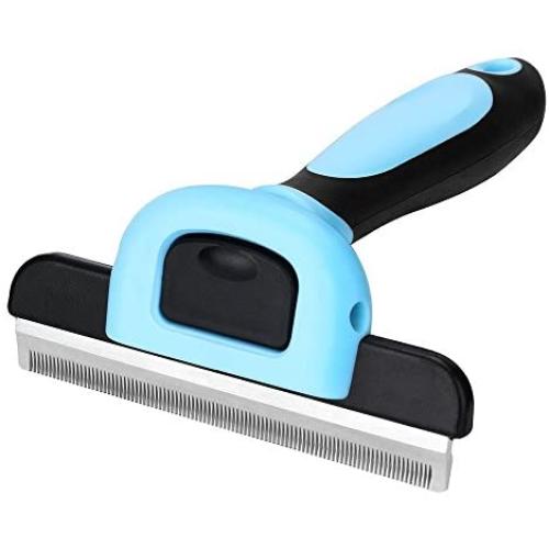 DELE Professional Deshedding Brush, Grooming Brush for Dog and Cat Hair with 4 inches Edge. Pet Reduces Shedding Tool Comb, Large Size