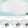 YUNDING Cat Water Fountain Mute Prevent Dry Burning 2L Water Level Window with Led Light Automatic Flower Pet Fountain Dog Water Dispenser for Cats(Color:White) YUNDING Cat Water Fountain Mute Prevent Dry Burning 2L Water Level Window with Led Light Automatic Flower Pet Fountain Dog Water Dispenser for Cats(Color:White)