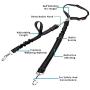 Lukovee Double Dog Seat Belt, Detachable Dual Pet Car Seatbelt Headrest Restraint Safety Belt Adjust No Tangle Dog Leash Reflective Elastic Bungee Lead Splitter for Vehicle Travel Walking 1 or 2 Dogs
